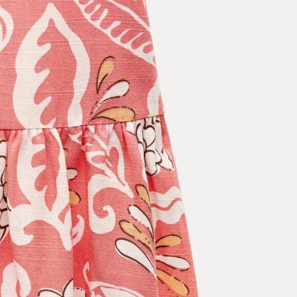 NWT ZARA PRINTED STRAPPY DRESS ZW COLLECTION M, S, L - Picture 6 of 8